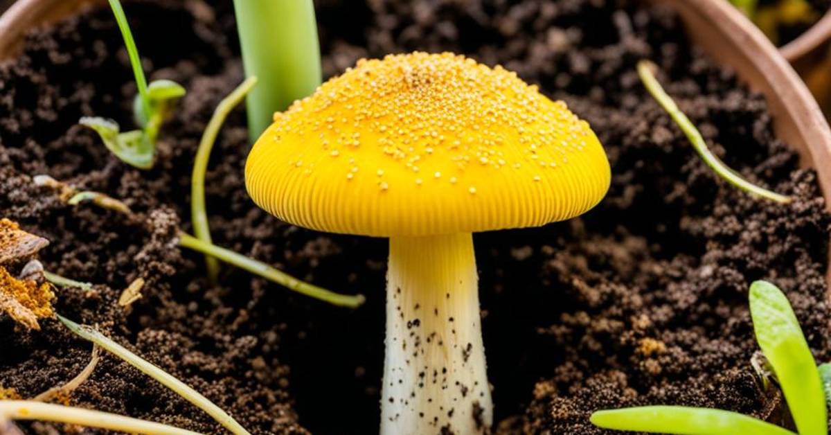 You are currently viewing Yellow Mushroom in Potted Plant: Causes, Care & Removal Tips