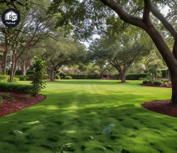 Blackjack Bermuda grass in a commercial landscape, offering a cost-effective, low-maintenance solution for parks and large properties.