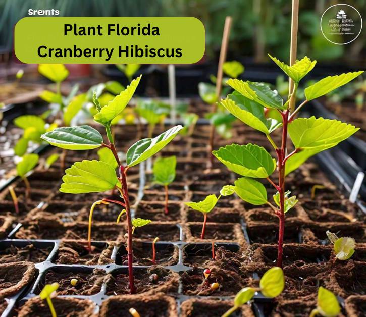 Florida cranberry plants seedlings growing in trays, ideal for starting indoors with proper soil for successful germination.